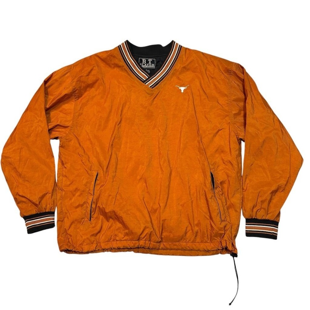 Vintage BT Player‎ Texas Longhorns Men's XL Orange Windbreaker Pullover